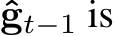  ˆgt−1 is