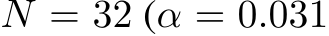  N = 32 (α = 0.031