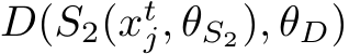  D(S2(xtj, θS2), θD)