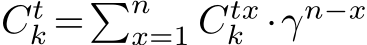 Ctk =�nx=1 Ctxk ·γn−x