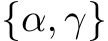  {α, γ}