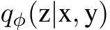  qφ(z|x, y)