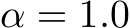 α = 1.0