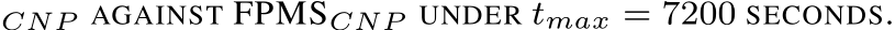 CNP AGAINST FPMSCNP UNDER tmax = 7200 SECONDS.