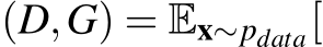 (D,G) = Ex∼pdata[