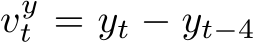  vyt = yt − yt−4