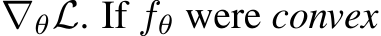 ∇θL. If fθ were convex