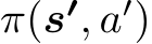 π(s′, a′)