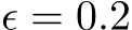  ϵ = 0.2