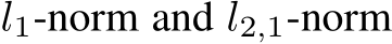  l1-norm and l2,1-norm