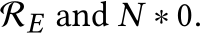  RE and N ∗ 0.