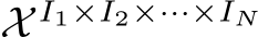  X I1×I2×···×IN