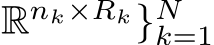 Rnk×Rk}Nk=1