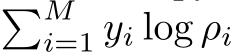 �Mi=1 yi log ρi