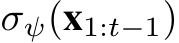  σψ(x1:t−1)