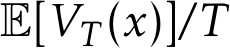  E[VT (x)]/T