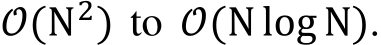 𝒪𝒪(N2) to 𝒪𝒪(Nlog N).