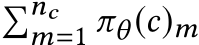 �ncm=1 πθ (c)m