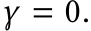  γ = 0.