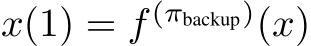  x(1) = f (πbackup)(x)