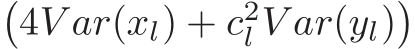 �4V ar(xl) + c2l V ar(yl)�