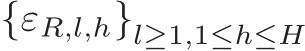  {εR,l,h}l≥1,1≤h≤H