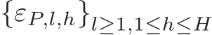  {εP,l,h}l≥1,1≤h≤H