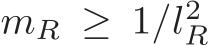  mR ≥ 1/l2R