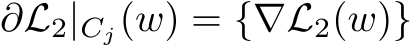 ∂L2|Cj(w) = {∇L2(w)}