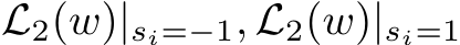 L2(w)|si=−1, L2(w)|si=1