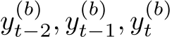 y(b)t−2, y(b)t−1, y(b)t