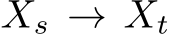  Xs → Xt