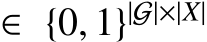  ∈ {0, 1}|G|×|X|