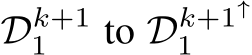  Dk+11 to Dk+1↑1