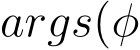  args(φ