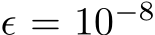  ϵ = 10−8