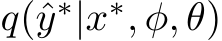  q(ˆy∗|x∗, φ, θ)