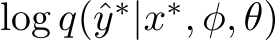  log q(ˆy∗|x∗, φ, θ)