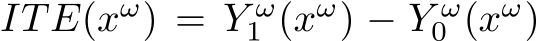  IT E(xω) = Y ω1 (xω) − Y ω0 (xω)