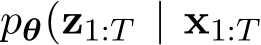  pθ(z1:T | x1:T