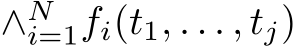  ∧Ni=1fi(t1, . . . , tj)