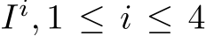 Ii, 1 ≤ i ≤ 4