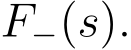  F−(s).