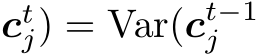 ctj) = Var(ct−1j