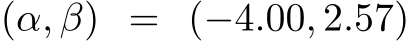  (α, β) = (−4.00, 2.57)