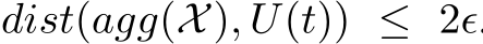 dist(agg(X), U(t)) ≤ 2ϵ