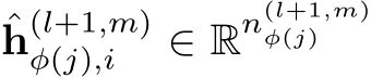 ˆh(l+1,m)φ(j),i ∈ Rn(l+1,m)φ(j)