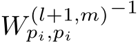  W (l+1,m)pi,pi −1
