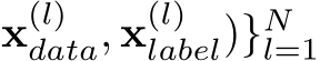 x(l)data, x(l)label)}Nl=1