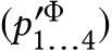  (p′Φ1...4)